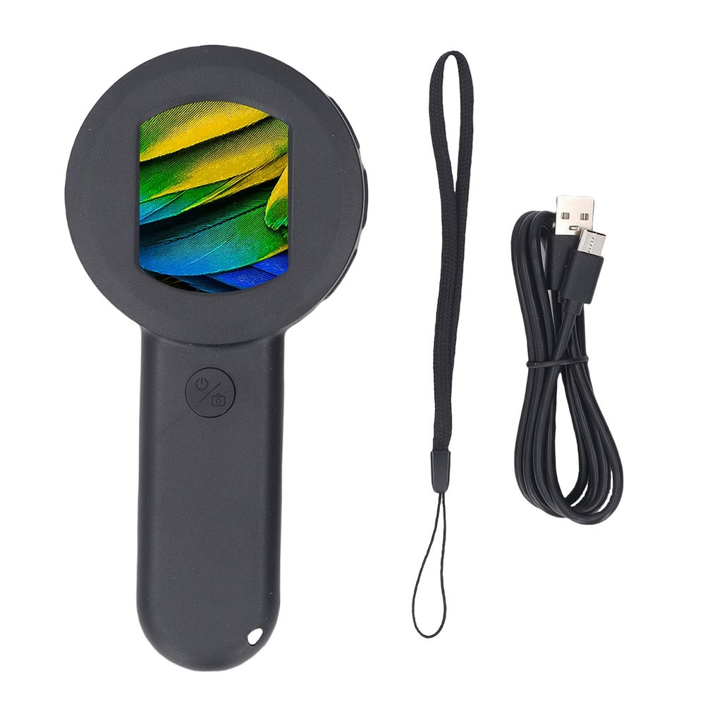 Handheld Microscope with 2.0 Inch Screen LED Light 50X Digital Magnifying Glass 16MP Camera for Repair Reading (64GB)