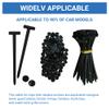100PCS Nylon Universal Cable Tie Buckle Zip Ties  Push Mount Button Lock Clips, UV-Resistant Fasteners for Car Wire Harness, Garage, Electrical & Automotive Use view 2
