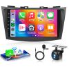 2G+64G Android 13 Car Stereo for Suzuki Swift 2011-2017 with Wireless Carplay Android Auto, 9 Inch Touch Screen Radio Support GPS/WiFi/Bluetooth/FM/SWC/Backup Camera view 1