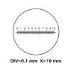 Lab Microscope Accessories X=10 Mm Ocular Micrometer for Microscope, DIV 0.1 Mm Reticle Ruler Horizontal Measuring Eyepiece Calibration Diameter 20 Mm 29 Mm(Diameter 28 mm) view 2