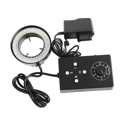 Lab Microscope Accessories Adjustable 4 Control Microscope Ring Light Black 72pcs LED Backlight for Trinocular Microscopio
