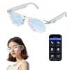 Al Smart Glasses with Speaker & Mic, Bluetooth Translation Glasses with 100+ Languages, Smart Sunglasses for Men & Woman (White) view 1