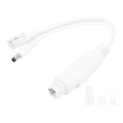 48V to 12V POE Splitter Adapter Cable Power Supply Module for IP Camera Outdoor CCTV Surveillance System with 15W High Power Output ABS Material