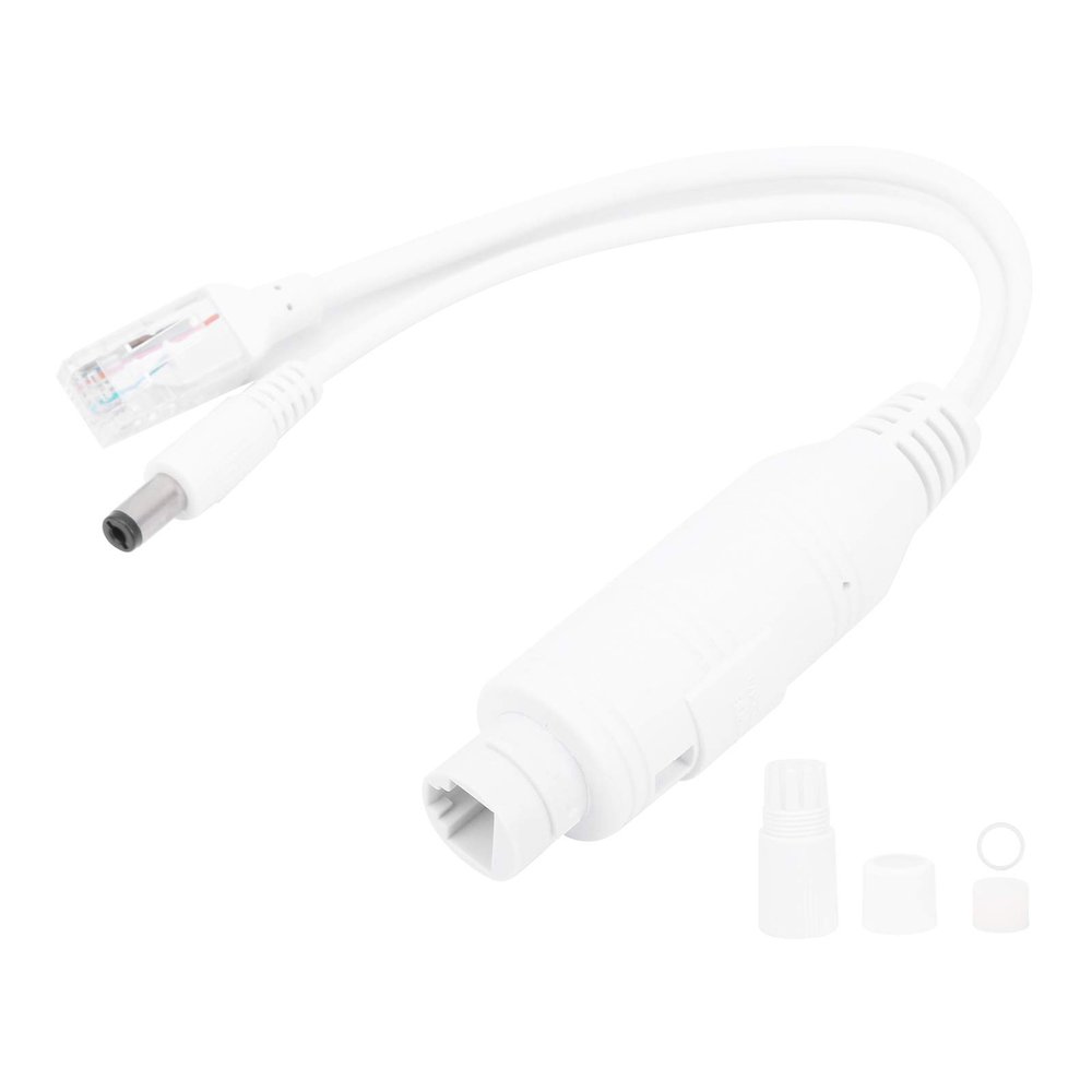 48V to 12V POE Splitter Adapter Cable Power Supply Module for IP Camera Outdoor CCTV Surveillance System with 15W High Power Output ABS Material