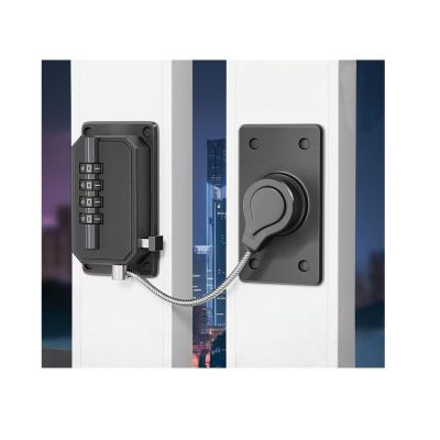Refrigerator Lock,2 Pack Combination Fridge Lock,Child Proof Cabinet Locks, Cabinet Lock with Code for Fridge, Cabinets, Window,Drawers, No Key Required (Black)