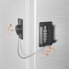 Refrigerator Lock,2 Pack Combination Fridge Lock,Child Proof Cabinet Locks, Cabinet Lock with Code for Fridge, Cabinets, Window,Drawers, No Key Required (Black) view 2