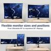 AVLT Dual 57 Inch Heavy Duty Stacking Monitor Arm Pole Top Mount With USB-C USB-A Ports-Black, Height Adjustable, Easy Install Top C-Clamp/Grommet With Reinforcement Plates, VESA Compatible 200/100/75 view 4