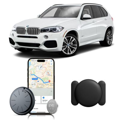 ZFSJTAG Car GPS Tracking Device for Vehicles, 1PCS Real Time GPS Tracker, Work with Find My (iOS Only),Hidden Mini GPS Tracker,No Monthly Fee (Black Tracker, Black Magnetic Case)