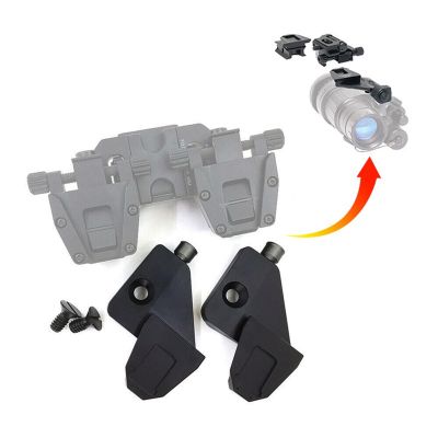 WJQZJDAMAI 2Pcs NVG Dovetail J-Arm Mount for AN/PVS-14 Binocular Bridge, Compatible with Folding Binocular Bridge or Flip-to-Side Night Vision System Helmet Mount,Aluminum