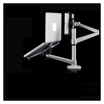ADBWEKKF OA-9 Double Arm Lazy People Laptop Stand Aluminum Alloy Desktop Multifunction Dual Arm Tablets Holder Rotation IPad Air Mini Ma