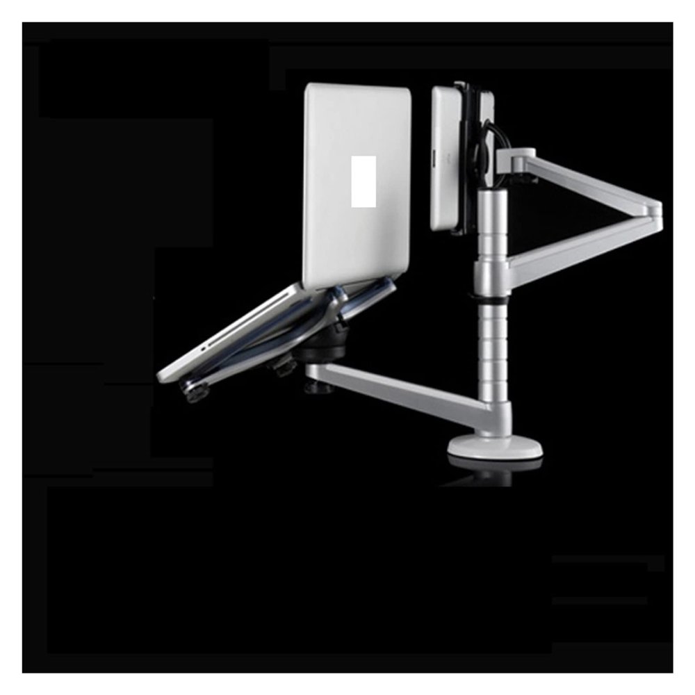 ADBWEKKF OA-9 Double Arm Lazy People Laptop Stand Aluminum Alloy Desktop Multifunction Dual Arm Tablets Holder Rotation IPad Air Mini Ma