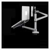 ADBWEKKF OA-9 Double Arm Lazy People Laptop Stand Aluminum Alloy Desktop Multifunction Dual Arm Tablets Holder Rotation IPad Air Mini Ma view 1