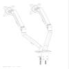 ADBWEKKF G08-24 Dual Monitor Desktop Mount Bracket for 13 to 27-Inch LCD Screens Rotate & Tilt Adjust Two-Arm Desk Stand Support view 3