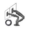 ADBWEKKF F160 Gas Spring 17"-27" Double Monitor Desk Stand 2-9kg Dual Arms Full Motion Rotate Tilt 10-90mm Clamp(with Cable Cover) view 1