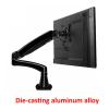 ADBWEKKF Aluminum 27inch 2-7kg 360 Rotate Clamp Air Press Gas Strut LCD Tv Table Mount Monitor Gas Spring Screen Desktop Support Bracket(Black) view 2