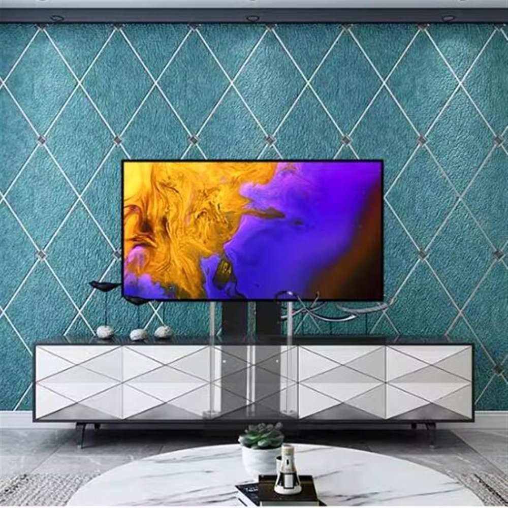 QICBYING LCD TV Floor Bracket - Motorized Tv Mount, Electric TV Lift with Remote Control, Height Adjustable Auto Lifting TV Stand, for 37" to 75" TVs Up to 75 Kg/165 Lbs(950-1750mm)