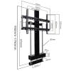 QICBYING LCD TV Floor Bracket - Motorized Tv Mount, Electric TV Lift with Remote Control, Height Adjustable Auto Lifting TV Stand, for 37" to 75" TVs Up to 75 Kg/165 Lbs(950-1750mm) view 2