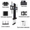 QICBYING LCD TV Floor Bracket - Motorized Tv Mount, Electric TV Lift with Remote Control, Height Adjustable Auto Lifting TV Stand, for 37" to 75" TVs Up to 75 Kg/165 Lbs(950-1750mm) view 3