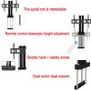 QICBYING LCD TV Floor Bracket - Motorized Tv Mount, Electric TV Lift with Remote Control, Height Adjustable Auto Lifting TV Stand, for 37" to 75" TVs Up to 75 Kg/165 Lbs(950-1750mm) view 4