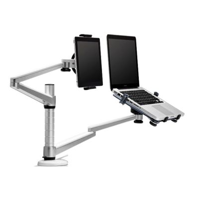 ADBWEKKF OA-9X Double Arm Multifunctional Aluminum 9inch 10inch Pad Onemix 3s Desk Mount Laptop Table Stand Monitorbracket Shelf(No 13inch clamp)