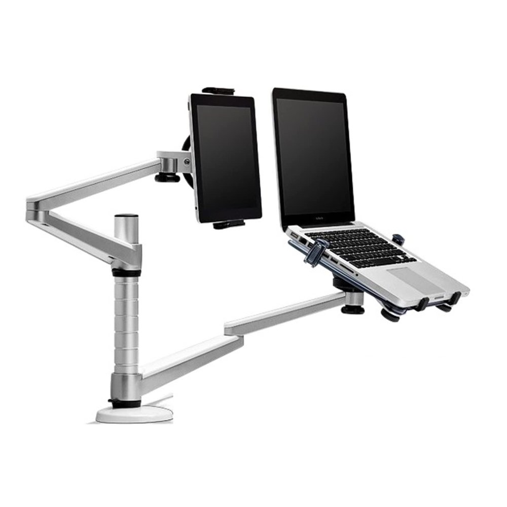 ADBWEKKF OA-9X Double Arm Multifunctional Aluminum 9inch 10inch Pad Onemix 3s Desk Mount Laptop Table Stand Monitorbracket Shelf(No 13inch clamp)