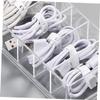 Angoily 1Pc Transparent Cable Organizer Box with Storage for Earphones and USB Cables Multi Functional Desk Organizer for Electronics and Accessories Space Saving Design view 4