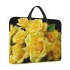 14in Laptop Sleeve Bag, Lightweight Waterproof Laptop Bag Shockproof Soft Carrying Case Yellow Rose Tablet Travel Cover with Handle for 13-14 Inch Notebook view 2