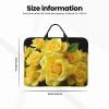 14in Laptop Sleeve Bag, Lightweight Waterproof Laptop Bag Shockproof Soft Carrying Case Yellow Rose Tablet Travel Cover with Handle for 13-14 Inch Notebook view 4