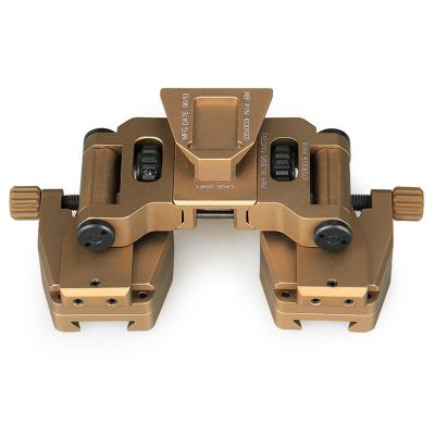 WJQZJDAMAI NVG30 NVG10 PVS-14 Binocular Bridge Mount Night Vision Goggles Bracket Metal Helmet Mounting Mount Multi-Function 90 Degree NVG Mount, Gold, Silver,Black