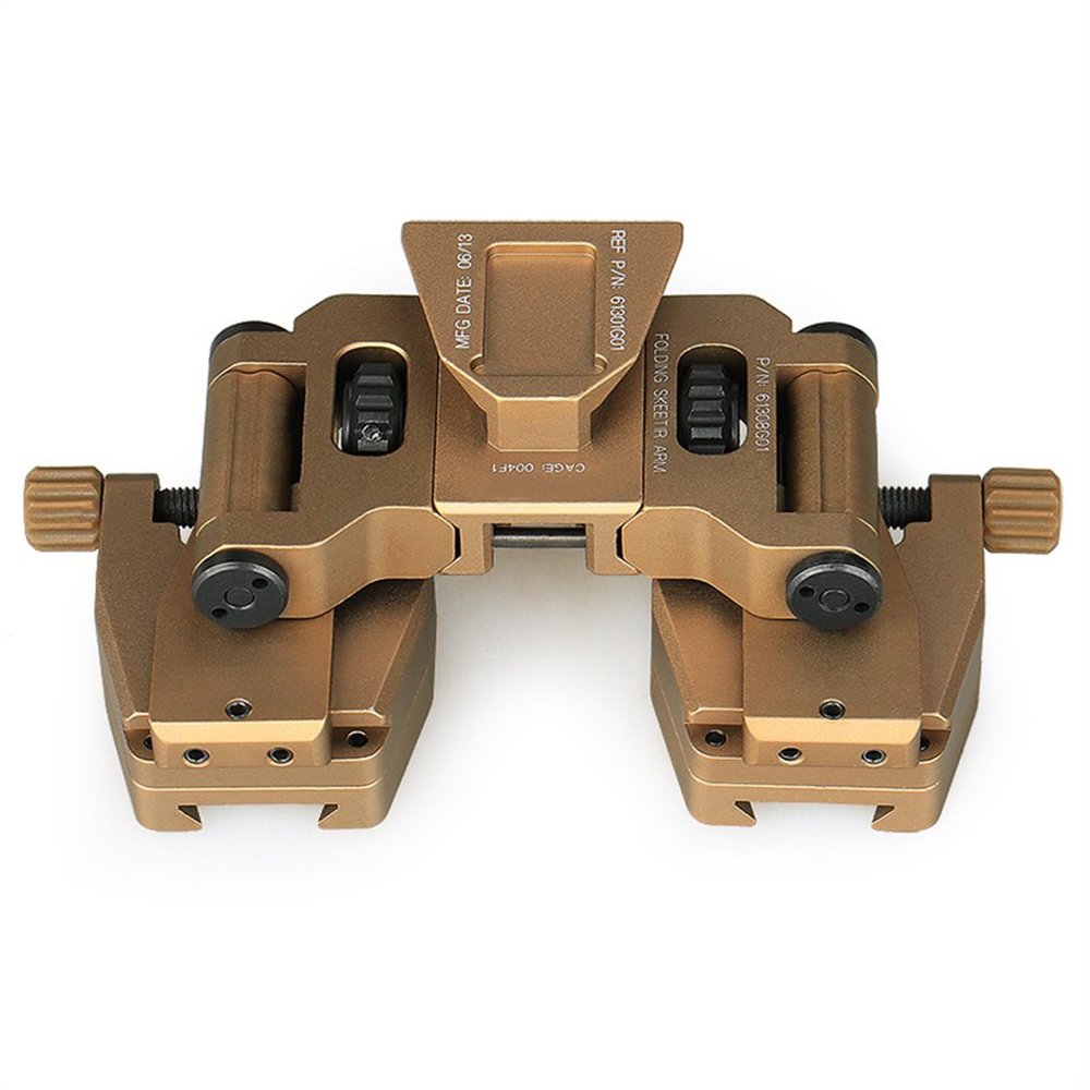 WJQZJDAMAI NVG30 NVG10 PVS-14 Binocular Bridge Mount Night Vision Goggles Bracket Metal Helmet Mounting Mount Multi-Function 90 Degree NVG Mount, Gold, Silver,Black