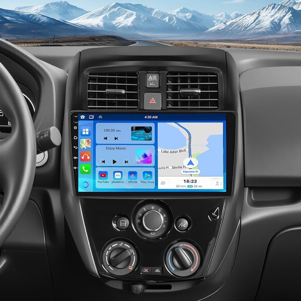 Android 13 Car Radio for Nissan Versa Sedan 2015-2019, 10 inch Touchscreen Radio for Nissan Versa Sedan Head Unit with Wireless Carplay Android Auto GPS Bluetooth FM RDS AHD Backup Camera 2+32G