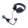 Angoily Wired Gaming Headset Lighting Noise Cancelling Microphone Over Ear Design Compatible Laptop and PC Black and Blue Color view 1