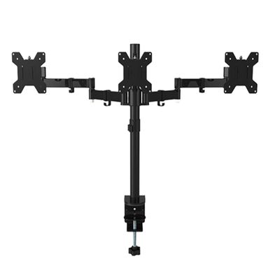 ADBWEKKF Desktop Full Motion 360 Degree Triple Screen Monitor Holder 10"-24" LCD LED Monitor Mount Arm Loading 8kgs Each Head(Desktop Clamping)
