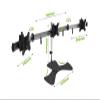 ADBWEKKF Aluminum Alloy 15-27 Inch Triple Monitor Holder Desktop Stand Full Motion Seamless Screen Monitor Mount Bracket MP230SL view 2