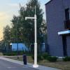 Blazea Tall Security Camera Pole Outdoor, Floor Mount Security Camera Stand for Solar Panel/CCTV Camera, Weatherproof Surveillance Camera Pole White(3.5m (11.5ft)) view 1