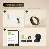 MOMAX 1-Sense Active Smart Ring for Fitness, Sleep, Heart Rate Tracker with Touch Control & 5ATM Waterproof, No APP Subscription, Luxury Ceramic Health Ring for Men&Women, Android & iOS Compatible view 2