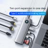 10Port USB C Adapter Video VGA 1000M Ethernet 100W Power Fast USB3.0x3 Data Port Enhances Connection Fast Charging view 2
