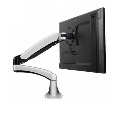 ADBWEKKF Aluminum 27inch 2-7kg 360 Rotate Clamp Air Press Gas Strut LCD Tv Table Mount Monitor Gas Spring Screen Desktop Support Bracket(White)