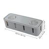 POPETPOP Creative Cable Management Box for Power Strips and Plugs Grey Storage Organizer Lid for Tidy Spaces Wire Concealer for Organized Areas view 2