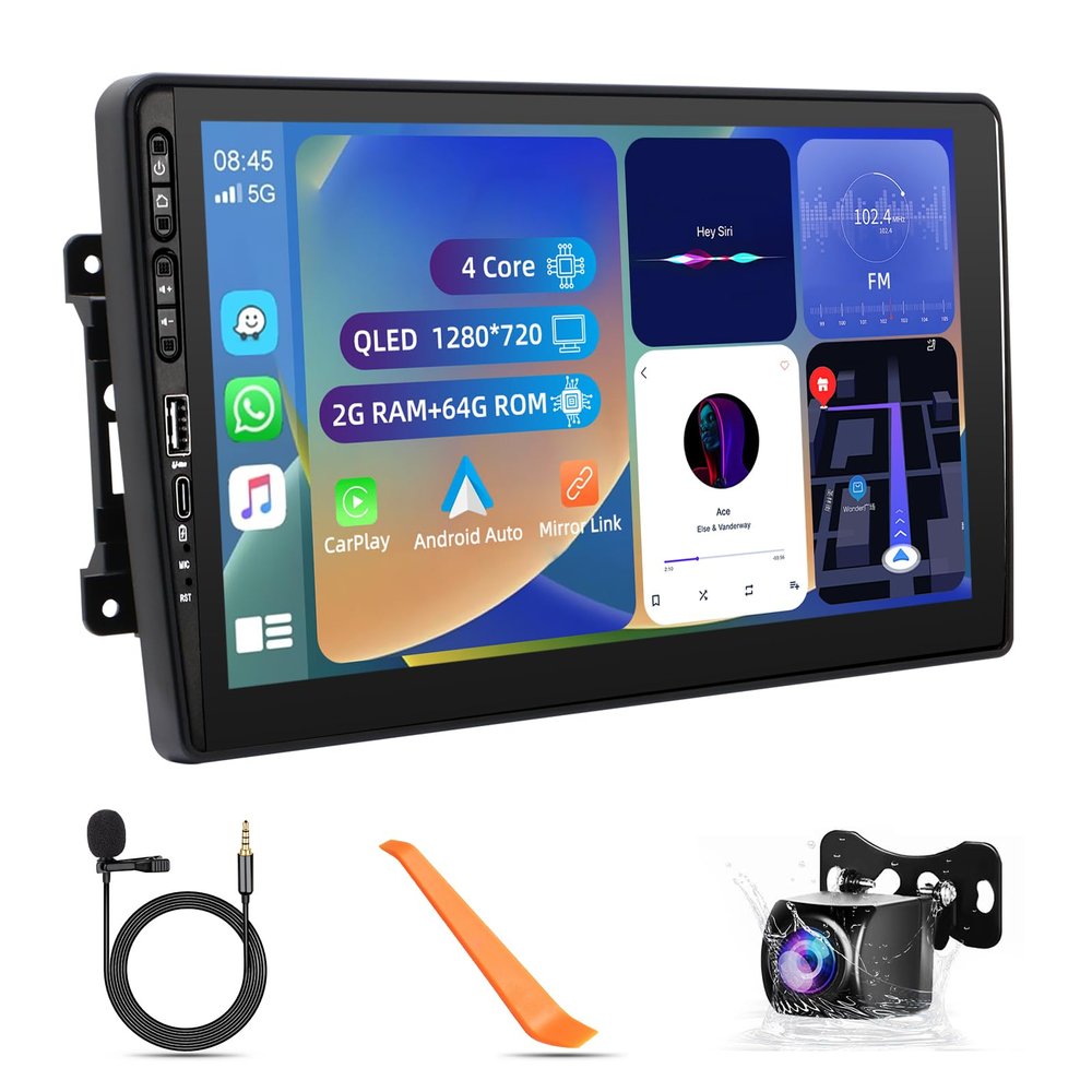 2G+64G Car Stereo for Jeep Wrangler/Compass/Grand Cherokee/Dodge Ram/Patriot/Liberty Android 13.0 10.1" HD Touch Screen Radio Bluetooth GPS Navigation, 2.4GHz & 5GHz WiFi, SWC, DSP 36-EQ AHD