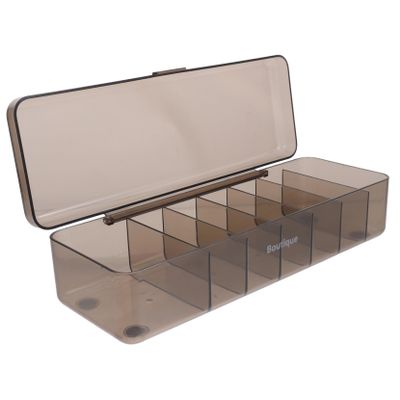 NUOBESTY Cable Management Box Lid 7-Slot Cord Organizer for Electronics Plastic Cable Storage Bin Sturdy and Stylish Design