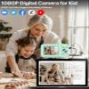 Digital Camera, Kids Camera with 32GB Card, FHD 1080P 44MP Vlogging Camera, 16X Zoom Point and Shoot Digital Camera Compact Portable Rechargeable Cameras for Teens Boys Girls Students Seniors-Green view 2