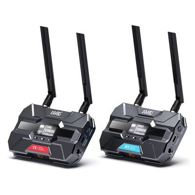 TIMBOOTECH Wireless Video Transmitter and Receiver with OLED Screen, 1080P 60FPS, 5.8GHz, 1000FT Range 0.06s Latency, Smart Channel, Up to 4 Receivers & Loop-Out HDMI Wireless System for Live Stream
