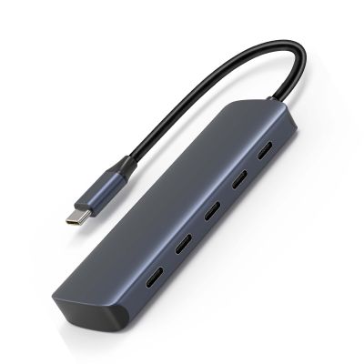 1pc USB C Hubs USB C Hubs Expand Laptop with 4 USB C and 1 Power Delivery Port Aluminum Designs 17cm Extended Cable