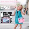 AKABEILA Compatible with Samsung Galaxy Tab S10 FE+ 13.1 inch 2025 Tablet Case, Kids Friendly Universal Lightweight Shockproof Protective Case with Shoulder Strap & Stand Handle Pink view 2