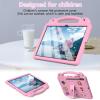AKABEILA Compatible with Samsung Galaxy Tab S10 FE+ 13.1 inch 2025 Tablet Case, Kids Friendly Universal Lightweight Shockproof Protective Case with Shoulder Strap & Stand Handle Pink view 3