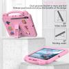 AKABEILA Compatible with Samsung Galaxy Tab S10 FE+ 13.1 inch 2025 Tablet Case, Kids Friendly Universal Lightweight Shockproof Protective Case with Shoulder Strap & Stand Handle Pink view 4