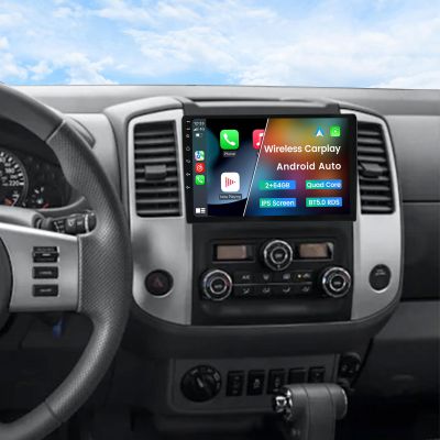 Car Radio for Nissan Frontier SV 2013-2020 2G+64G, Biorunn 9 Inch IPS Touch Screen Stereo Head Unit Wireless Car-Play Android Auto Blue-Tooth GPS Navi Upgrade Dash Kit WiFi FM RDS