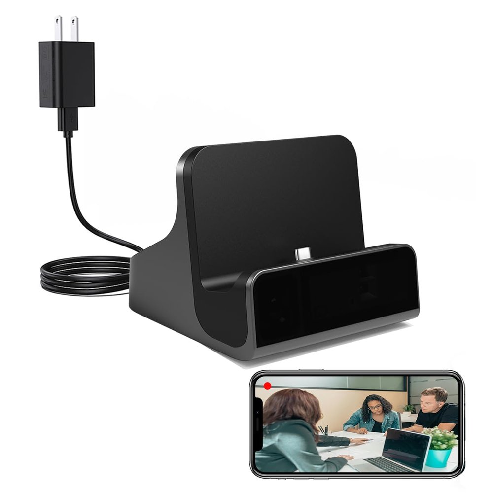 LIZVIE USB-C Phone Charger - 2k & Wireless 5G Night Vision 24/7 Motion Detection - App View Control Loop SD Storage Night Vision for Home & Office Security.