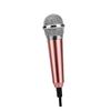 EPIGEIST 2pcs Mini Mobile Phone Microphone Portable K Singing Bar Microphone Headphones Cell Phone Recording (Rose Gold) Random Style view 1